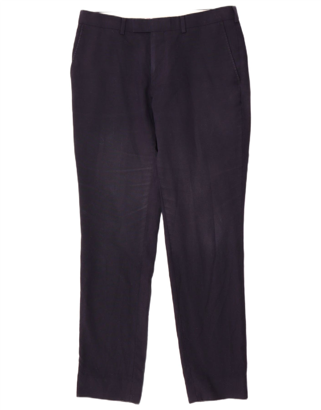 Marks & Spencer Męskie spodnie garniturowe slim fit W32 L31 Granatowa wełna