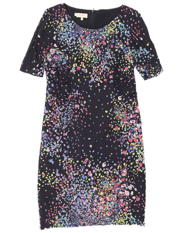 Hobbs Womens Regular Sheath Dress UK 14 Medium Multicoloured Flecked Silk
