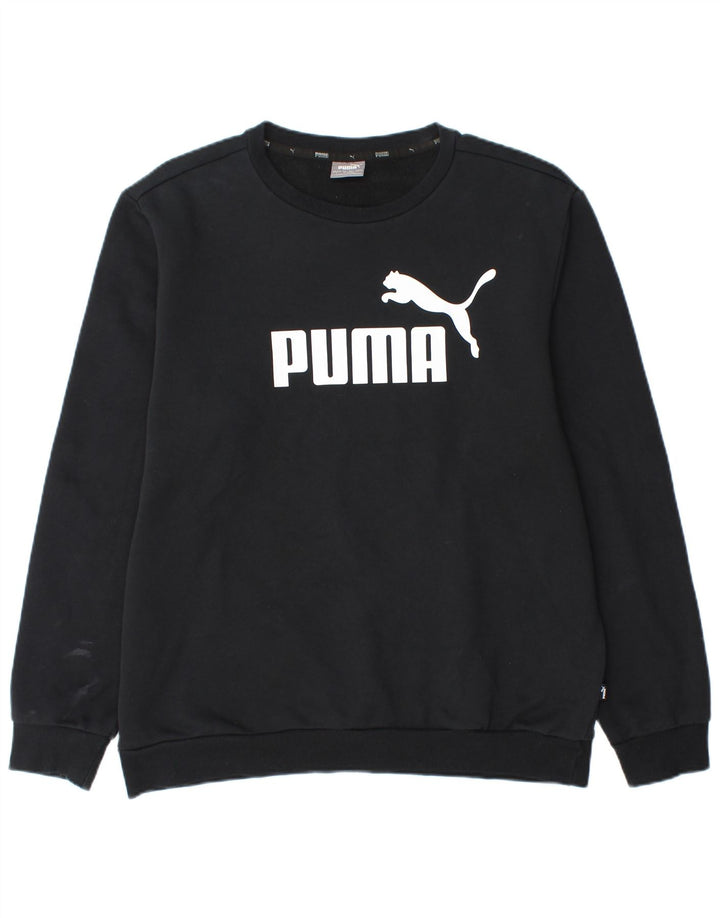 Męska bluza z grafiką Puma, duża, czarna, bawełniana