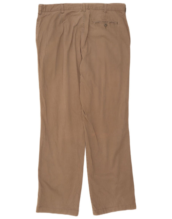 Męskie spodnie chino Marks & Spencer Blue Harbor Straight W38 L33 brązowe