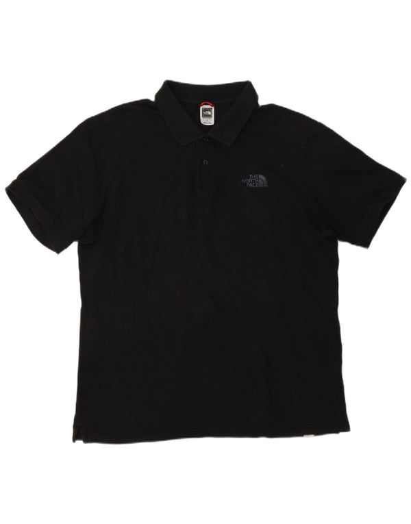 THE NORTH FACE Mens Polo Shirt Large Black Cotton