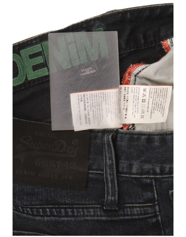 Męskie jeansy Superdry Slim W32 L30 Granatowa bawełna