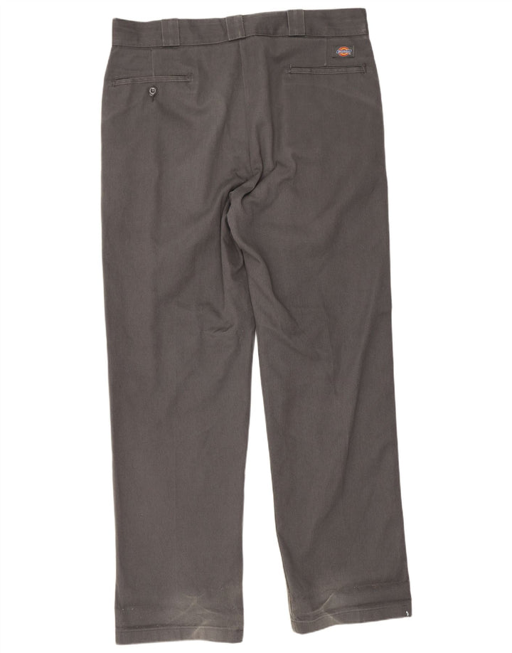 Męskie proste spodnie chino Dickies W36 L32 Szary poliester