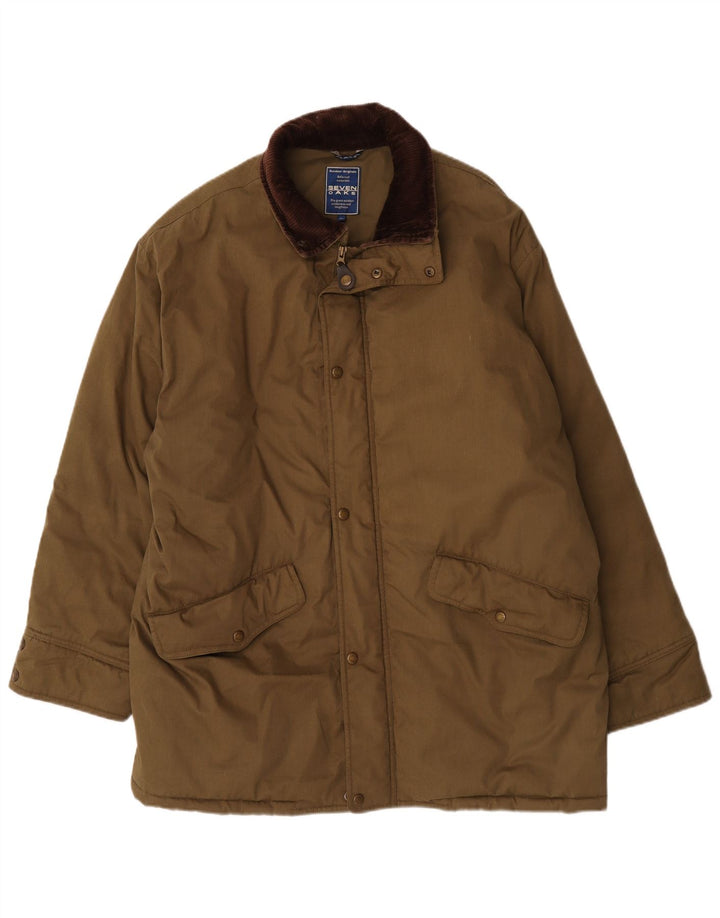 Męski płaszcz wiatrówkowy Seven Oaks UK 42 XL, poliester khaki