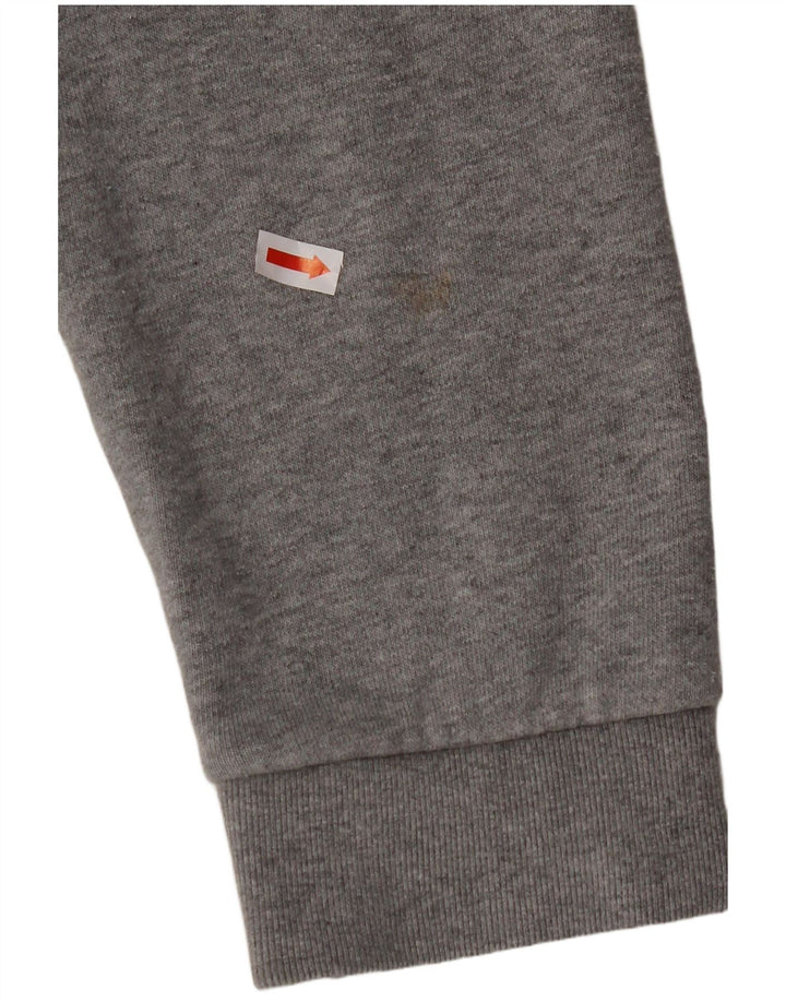 Męski sweter z kapturem ADIDAS, średnioszary, bawełniany w cętki