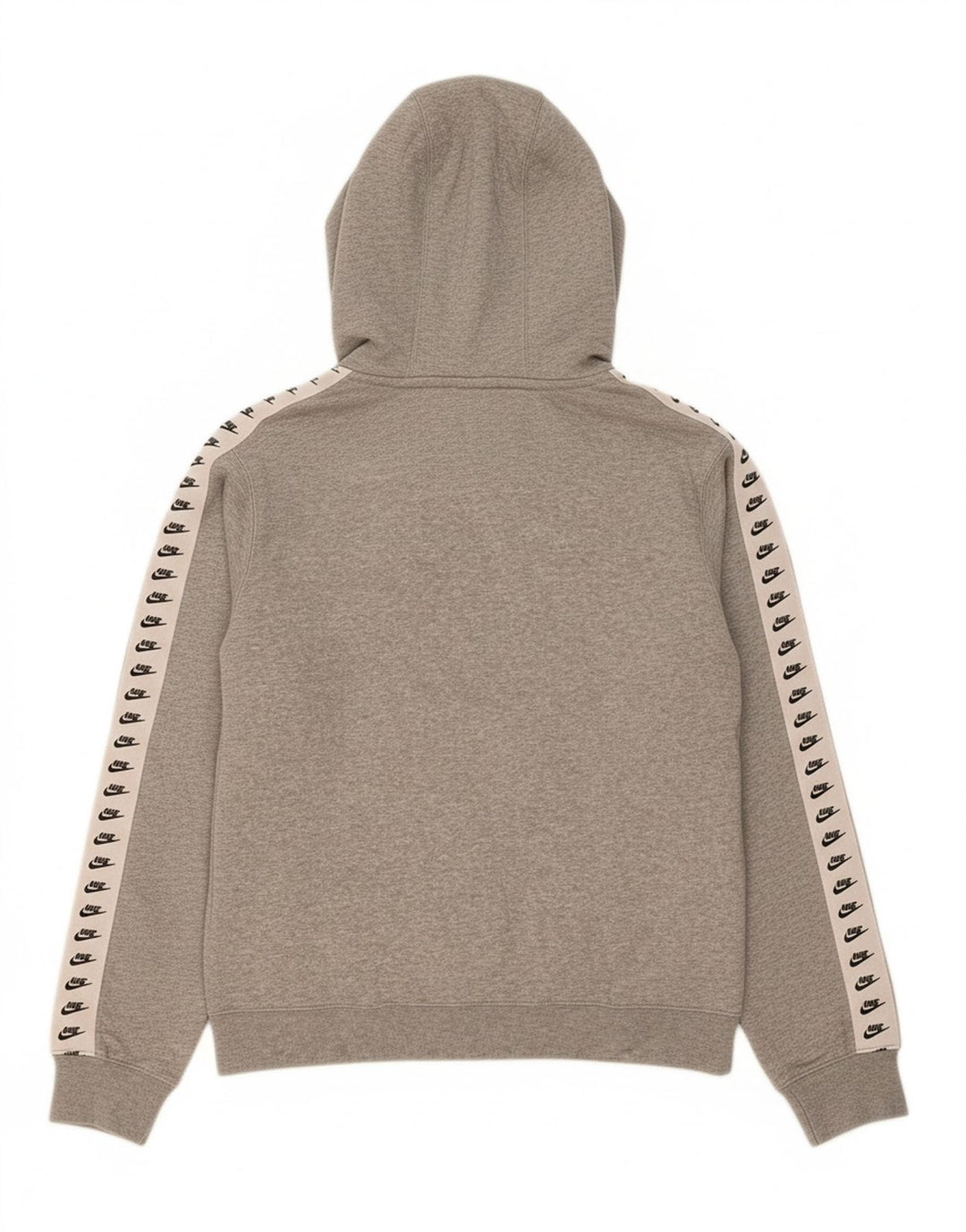 NIKE Mens Graphic Hoodie Jumper Medium Grey Colourblock Cotton