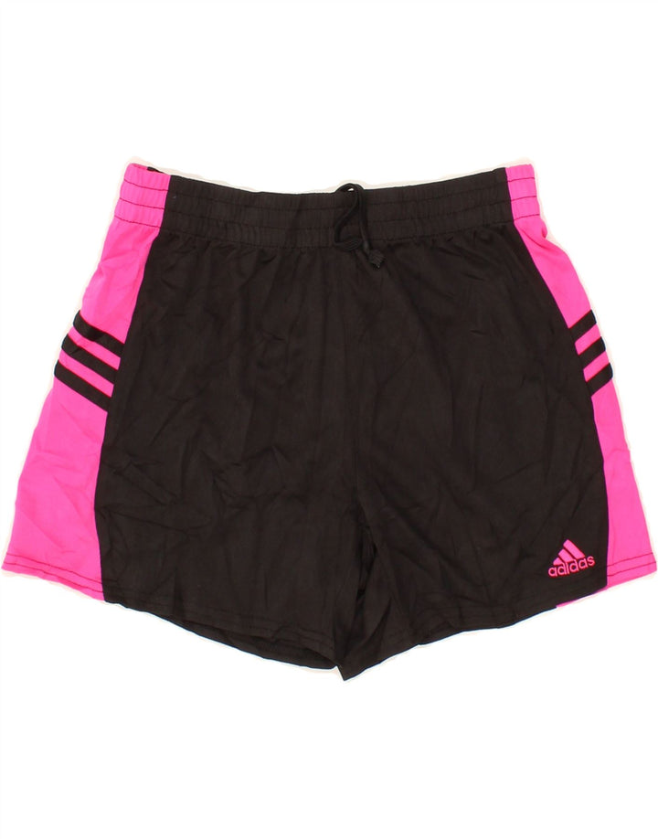 ADIDAS Boys Sport Shorts 12-13 Years Large Black Colourblock Polyester Vintage Adidas and Second-Hand Adidas from Messina Hembry 