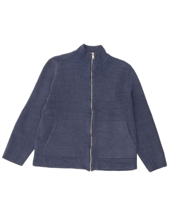 Marks & Spencer Damski sweter kardigan UK 14, średni granatowy poliester