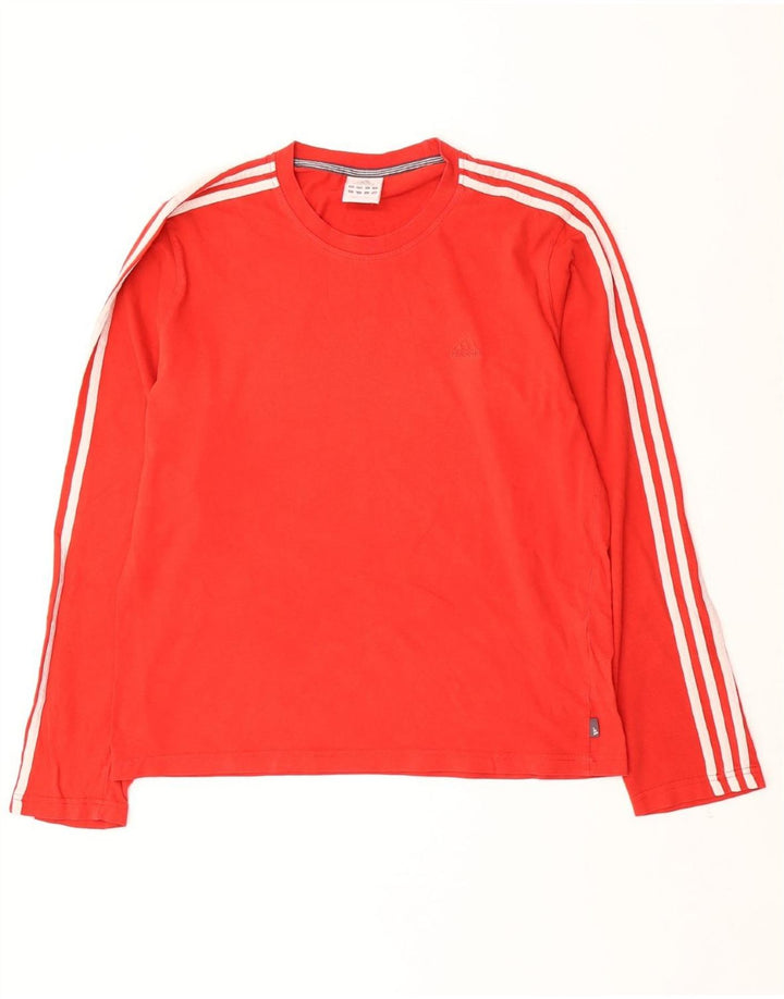 Męski top ADIDAS z długim rękawem, duży, czerwony, bawełniany
