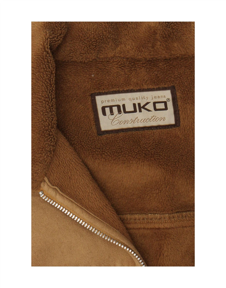 VINTAGE Mens Sherpa Jacket UK 40 Large Brown Vintage Vintage and Second-Hand Vintage from Messina Hembry 