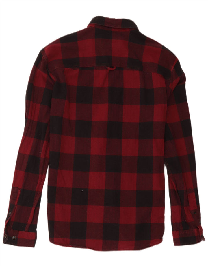 Męska koszula flanelowa Jack & Jones, bawełniana w czerwoną kratę