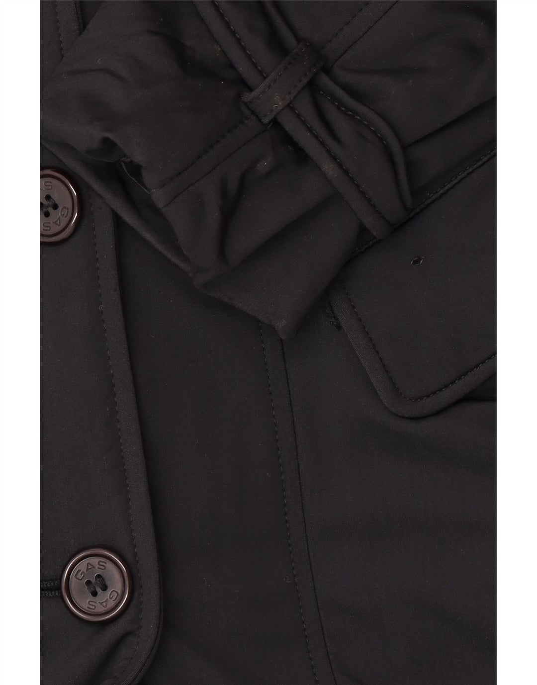 Damski trencz z podwójnymi piersiami GAS UK 10, mały, czarny poliamid