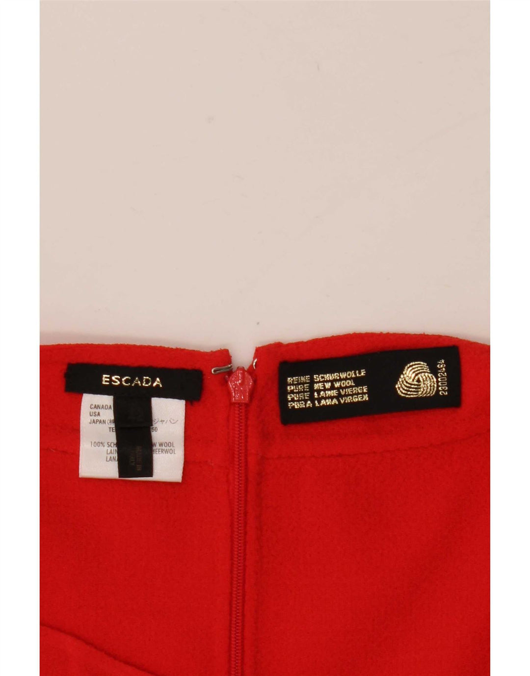 Spódnica damska Escada IT 42 Medium W32 czerwona wełna