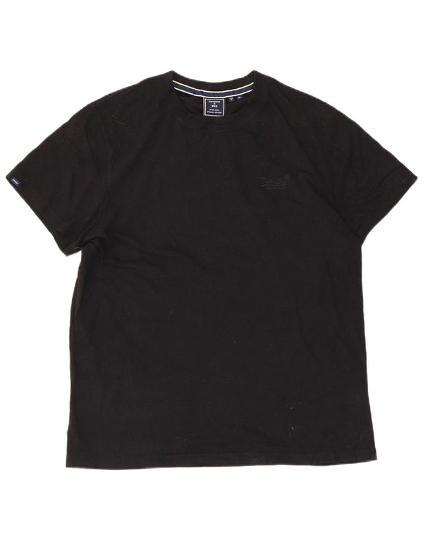 T-shirt męski Superdry XL, czarny, bawełniany