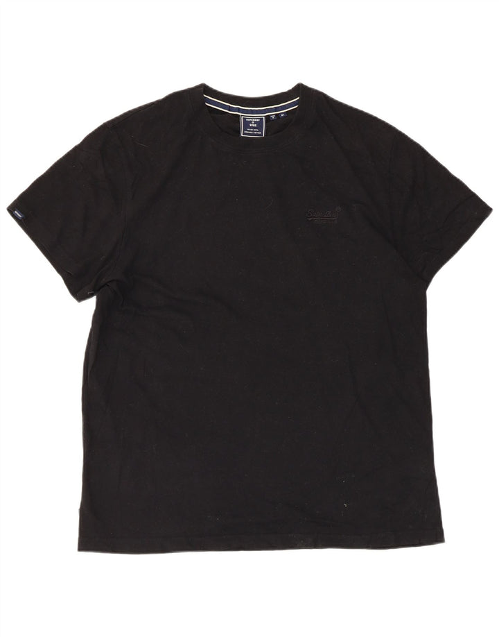 T-shirt męski Superdry XL, czarny, bawełniany
