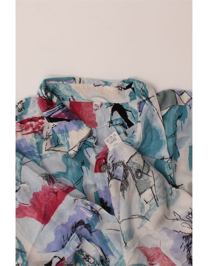 VINTAGE Mens Abstract Pattern Shirt Size 39/40 Medium Multicoloured Vintage Vintage and Second-Hand Vintage from Messina Hembry 