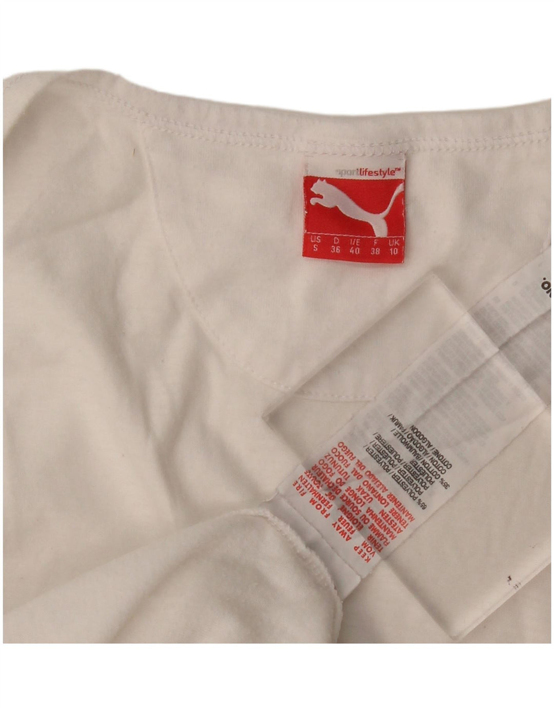 Damska kamizelka Puma Top UK 10, mała, biała, poliester