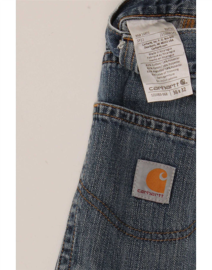 Męskie proste dżinsy Carhartt W36 L32 Niebieskie bawełniane