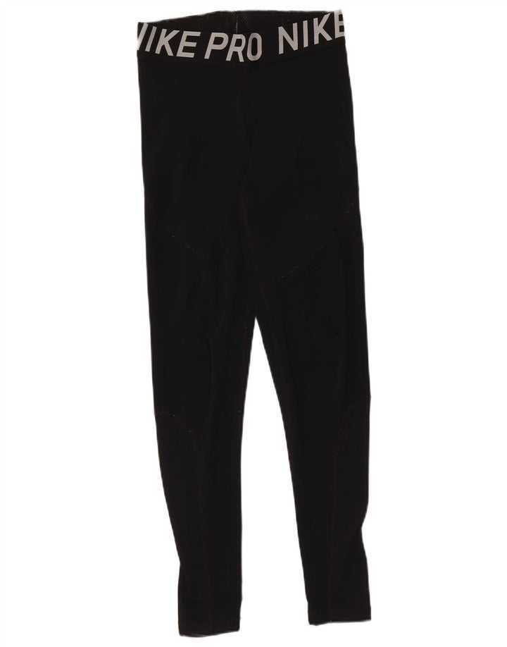 Damskie legginsy Nike Dri Fit Graphic UK 14, średnie czarne