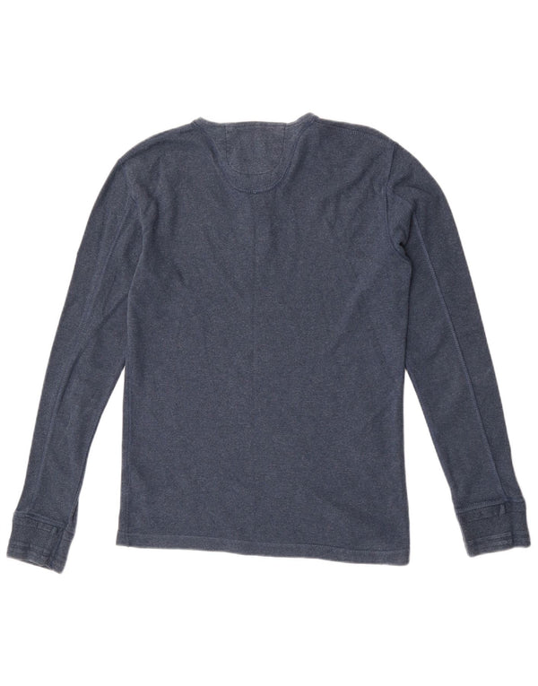 Męski top Superdry z długim rękawem, średnioniebieski, bawełniany