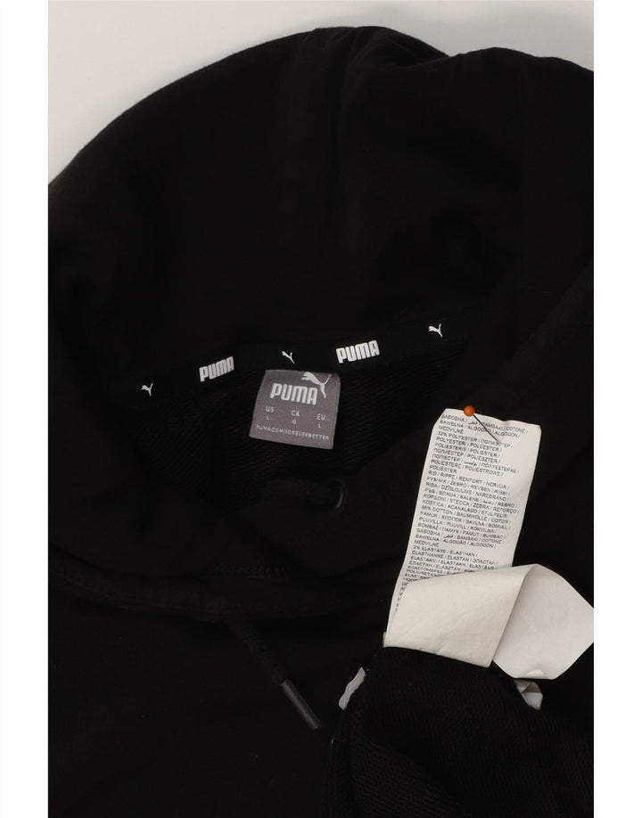 Damski sweter z kapturem i grafiką PUMA UK 16, duży, czarny, bawełniany