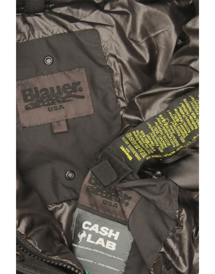 Damska kurtka z kapturem, oversize, wyściełana Blauer UK 10, mała, czarna, poliester