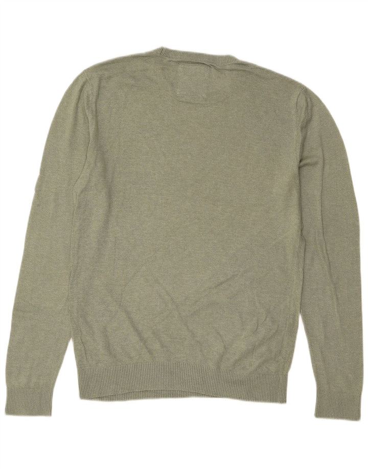 Męski sweter z okrągłym dekoltem Hollister, średni zielony