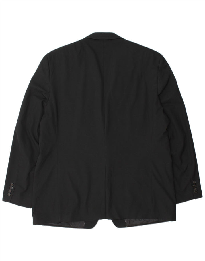 CHAPS Męska długa marynarka zapinana na 2 guziki UK 48 4XL Czarny poliester