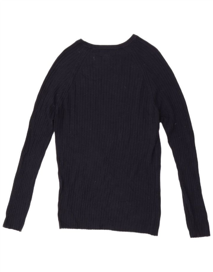 Męski sweter z dekoltem w łódkę Zara, mały, granatowy