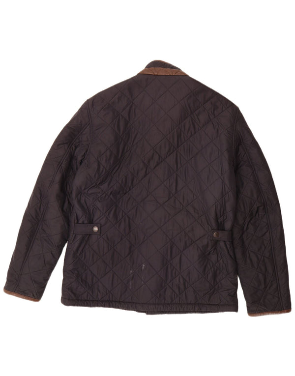 Męska pikowana kurtka Barbour UK 40, duża, granatowa