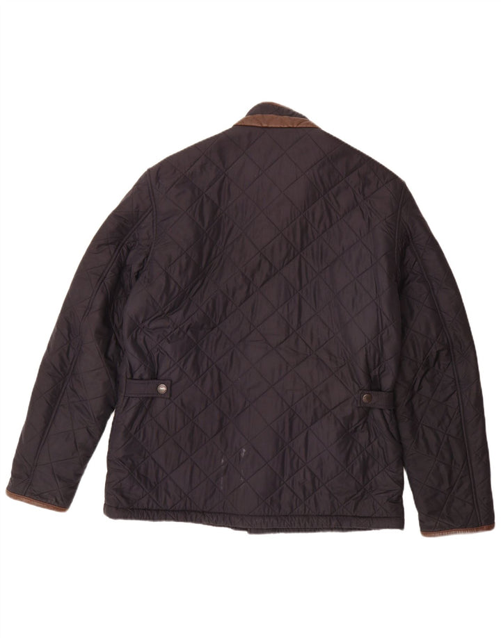 Męska pikowana kurtka Barbour UK 40, duża, granatowa