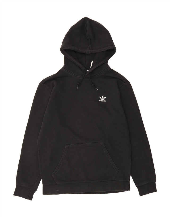 ADIDAS Mens Hoodie Jumper Medium Black Cotton Vintage Adidas and Second-Hand Adidas from Messina Hembry 