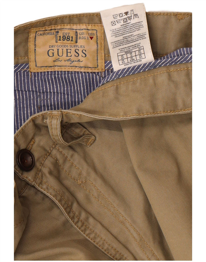 Męskie spodenki Chino Guess W33 Średni Beż, Bawełna