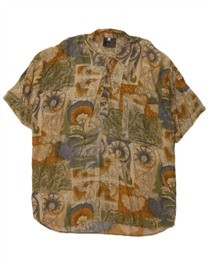 Koszula męska pulowerowa w stylu vintage IT 52, duża, wielobarwna patchworkowa