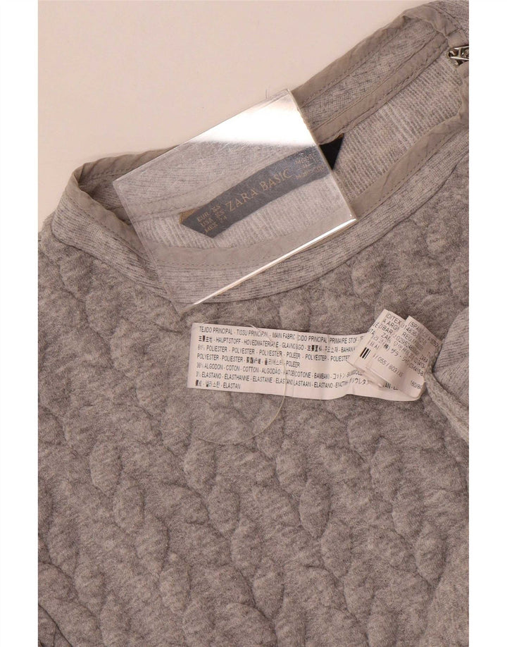 Damski sweter oversize Zara UK 6 XS Szary poliester