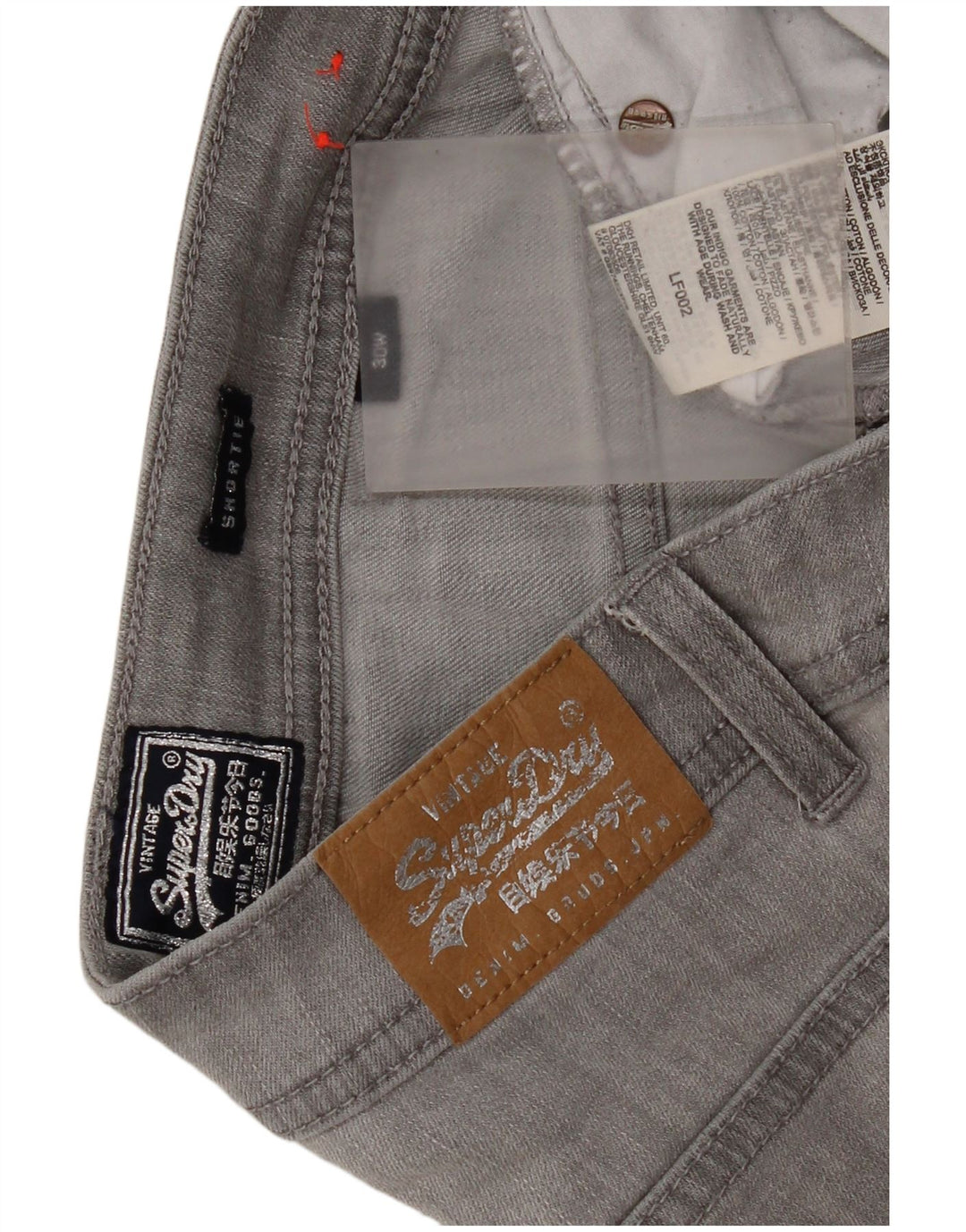 Damskie spodenki jeansowe Superdry W30 Średnioszare, bawełniane