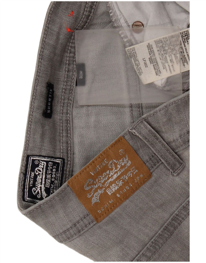 Damskie spodenki jeansowe Superdry W30 Średnioszare, bawełniane
