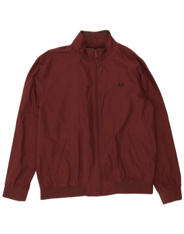 Męska kurtka bomber FRED PERRY UK 42 XL Burgundowy poliamid