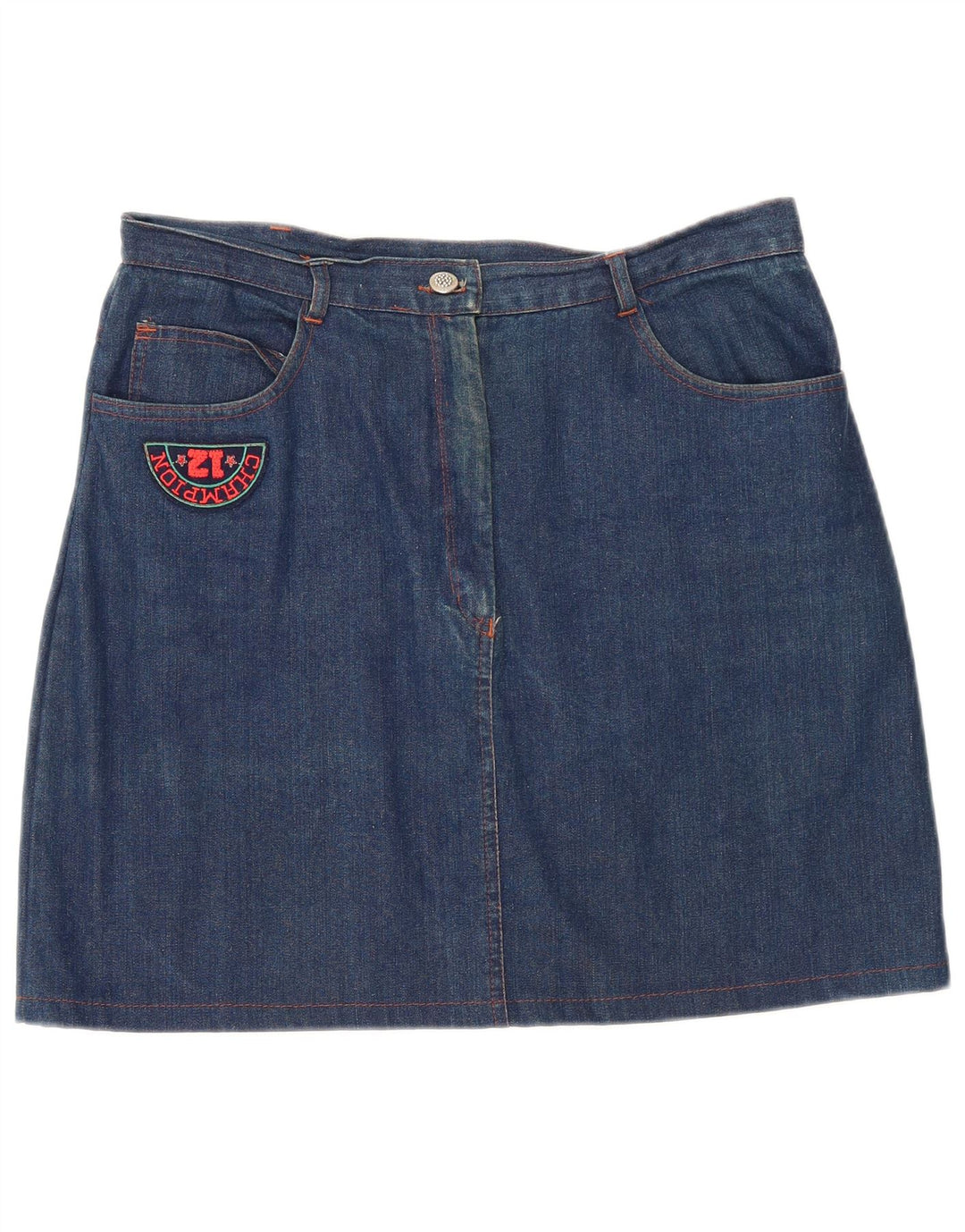CHAMPION Womens Denim Skirt IT 44 Medium W32  Blue