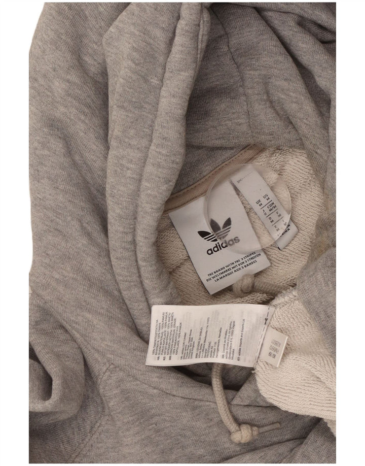 Męska bluza z kapturem Adidas Graphic, średnia szara bawełna