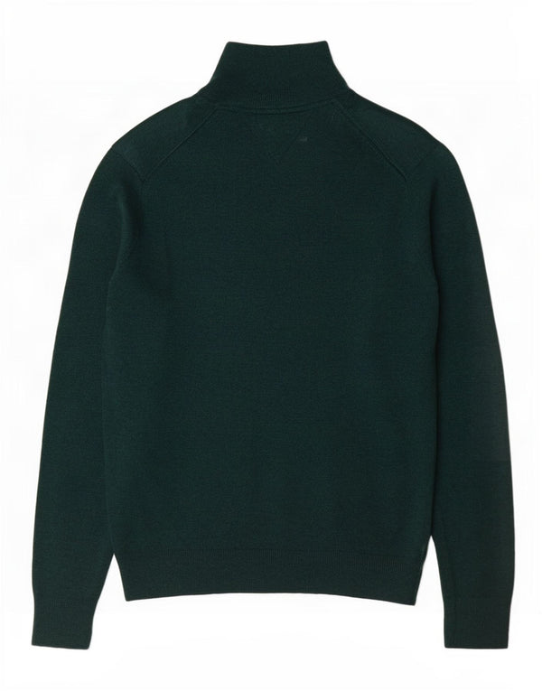 Męski sweter zapinany na zamek Tommy Hilfiger 2XL Zielona owcza wełna