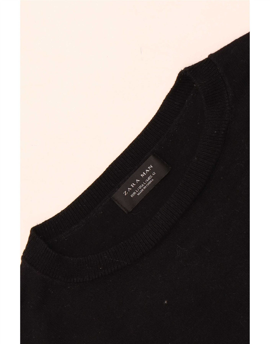 Męski sweter z dekoltem w łódkę Zara, duży, czarny