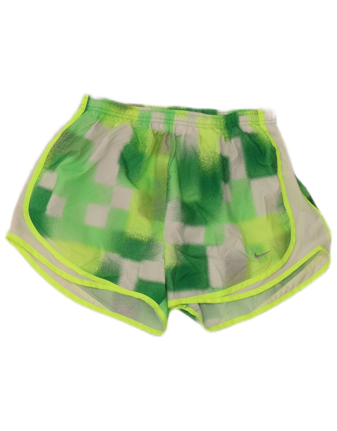 Damskie spodenki sportowe Nike Dri Fit UK 12, średni zielony geometryczny poliester