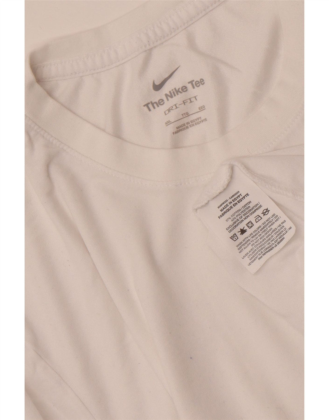 Męski T-shirt NIKE Dri Fit, 2XL, biała, bawełniana