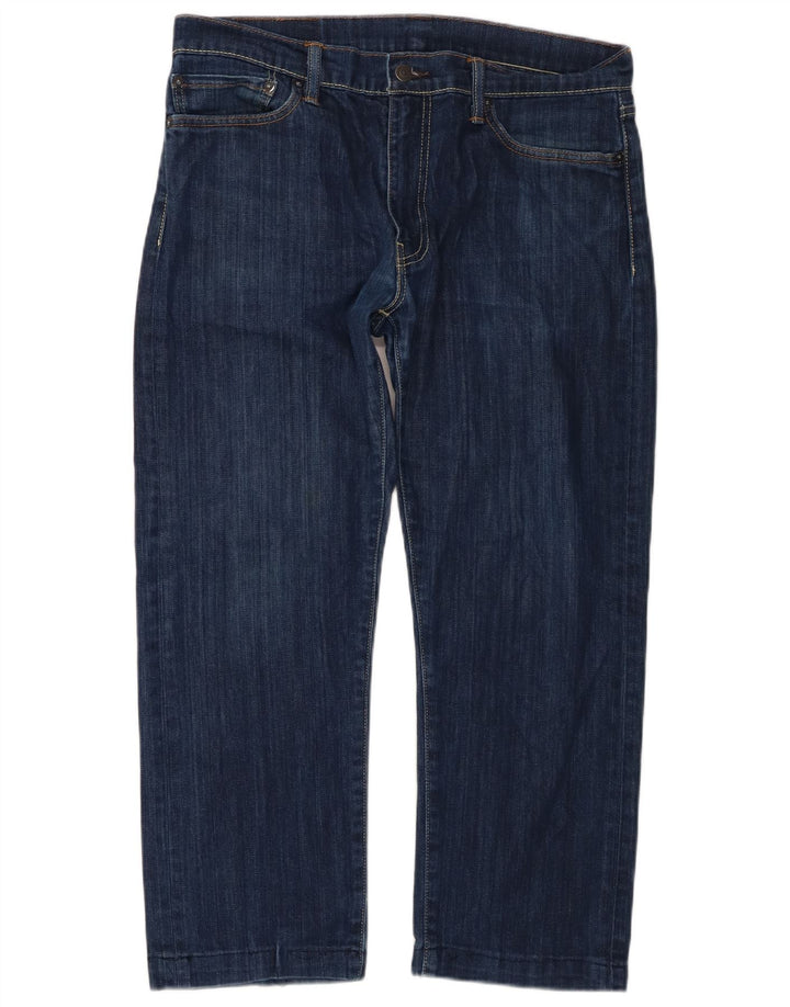 Męskie jeansy Levi's 504 Cropped W34 L25 Granatowa bawełna