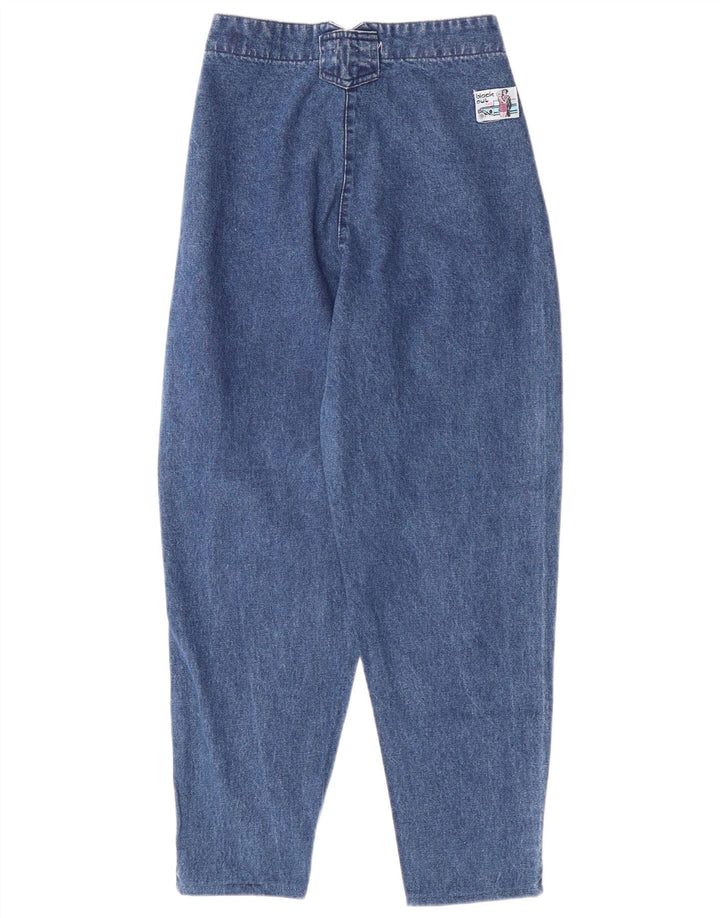 Damskie jeansy z wysokim stanem w stylu vintage W24 L26 Niebieska bawełna