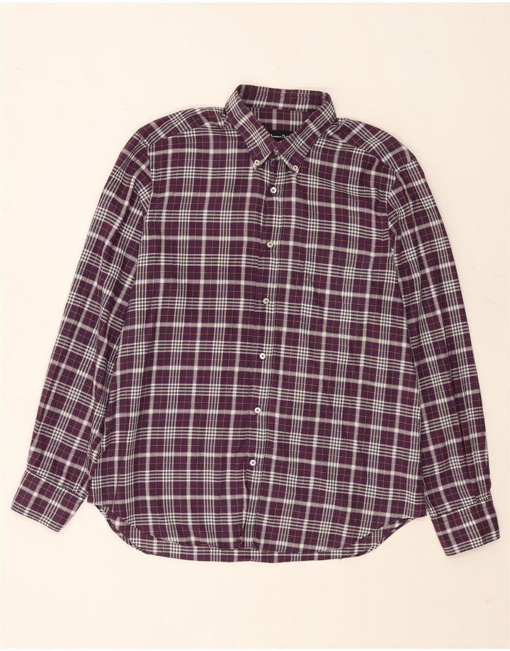 Koszula męska Massimo Dutti XL w fioletową kratkę