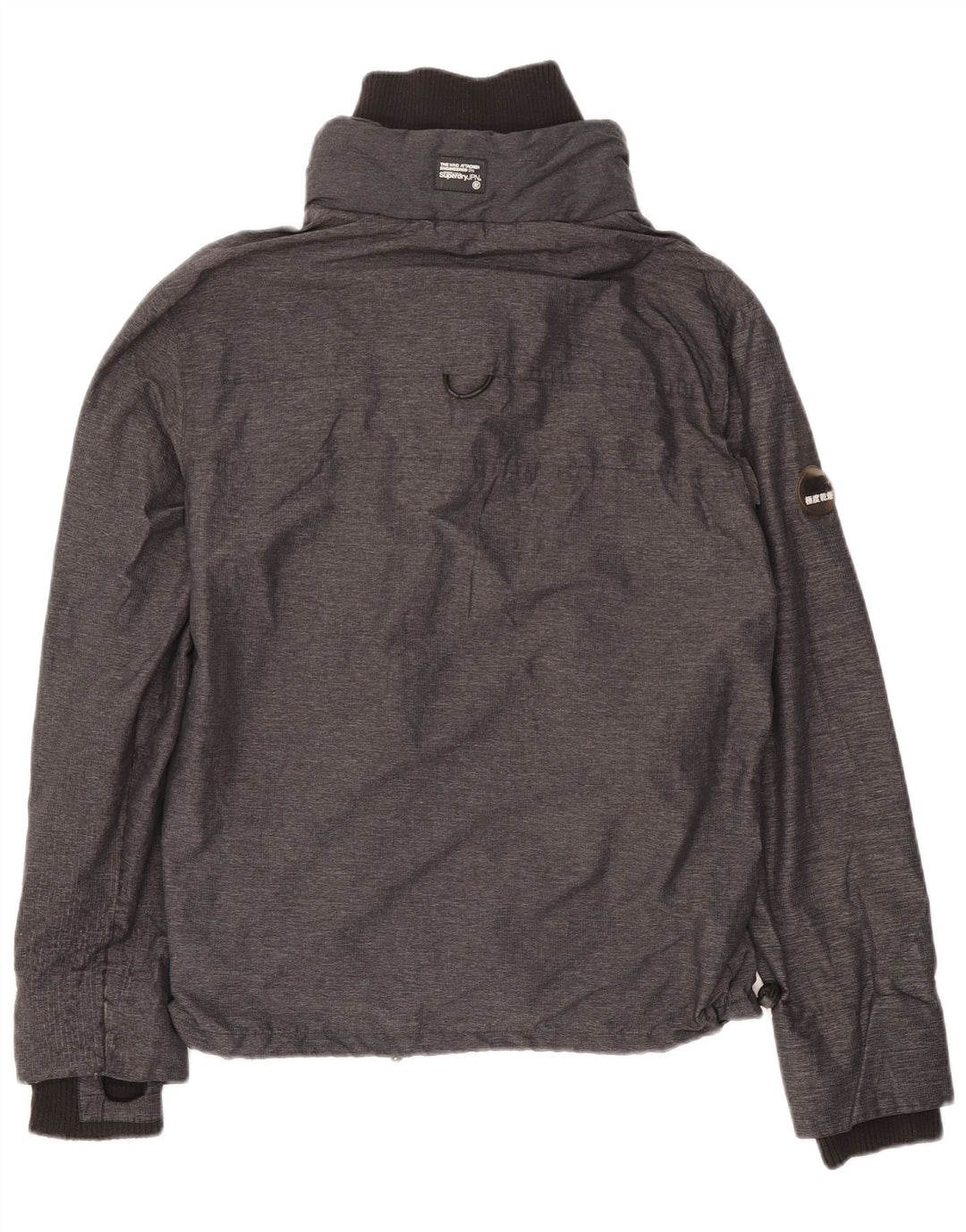 Damska kurtka przeciwdeszczowa Superdry UK 14 Średni szary nylon