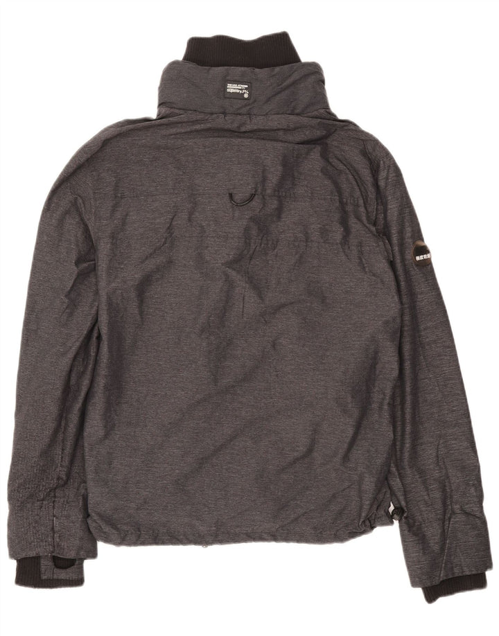 Damska kurtka przeciwdeszczowa Superdry UK 14 Średni szary nylon