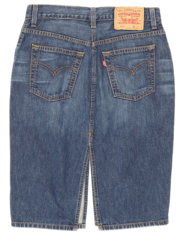 Damska spódnica dżinsowa Levi's 669 W28 Średni granatowy bawełniany